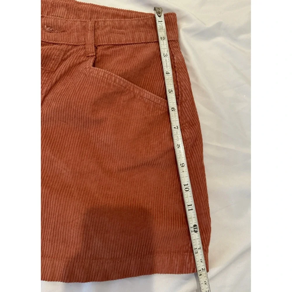Free People Womens Sz 0/4 Corduroy Mini‎ Skirt Orange70s Retro Cottagecore Indie